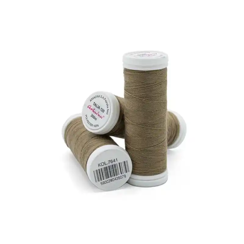 Begrenztes Angebot Faden Ariadna TALIA 120 Farbe 7641 hellbraun 200m