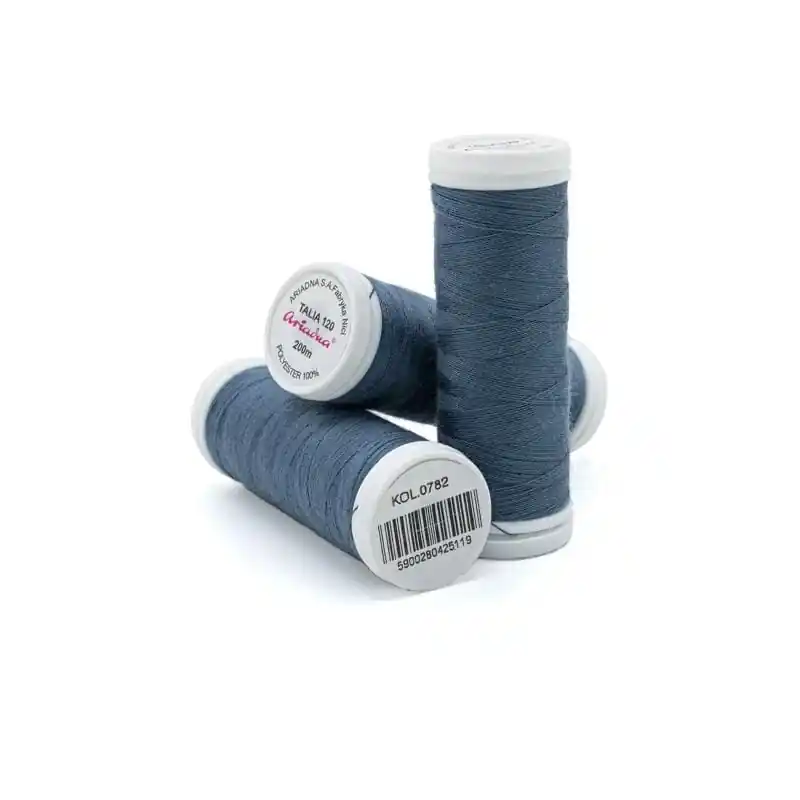 Ab Werk Faden Ariadna TALIA 120 Farbe 0782 graublau 200m