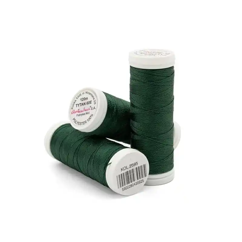 Begrenztes Angebot Ledergarn Ariadna TITAN 60E Farbe 2595 dunkelgrün 120m