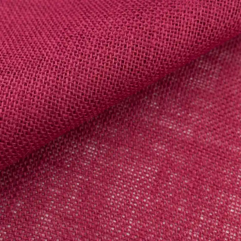 Dekostoff Jute bordeauxrot Echt