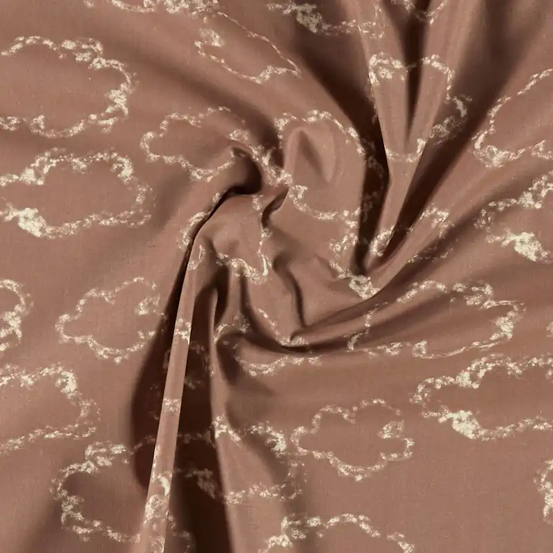 100 % gewebte Baumwolle, dunkle Heide mit Wolken Rabatt