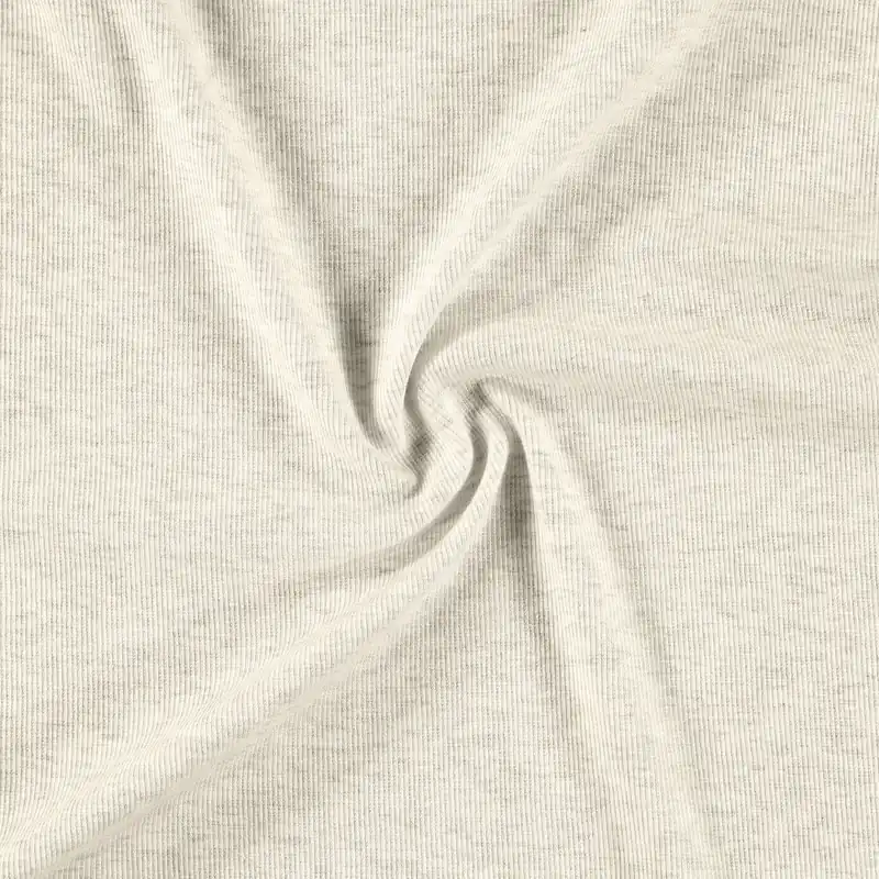 2x2 Rippstoff mit Baumwolle, offwhite meliert Geprüft