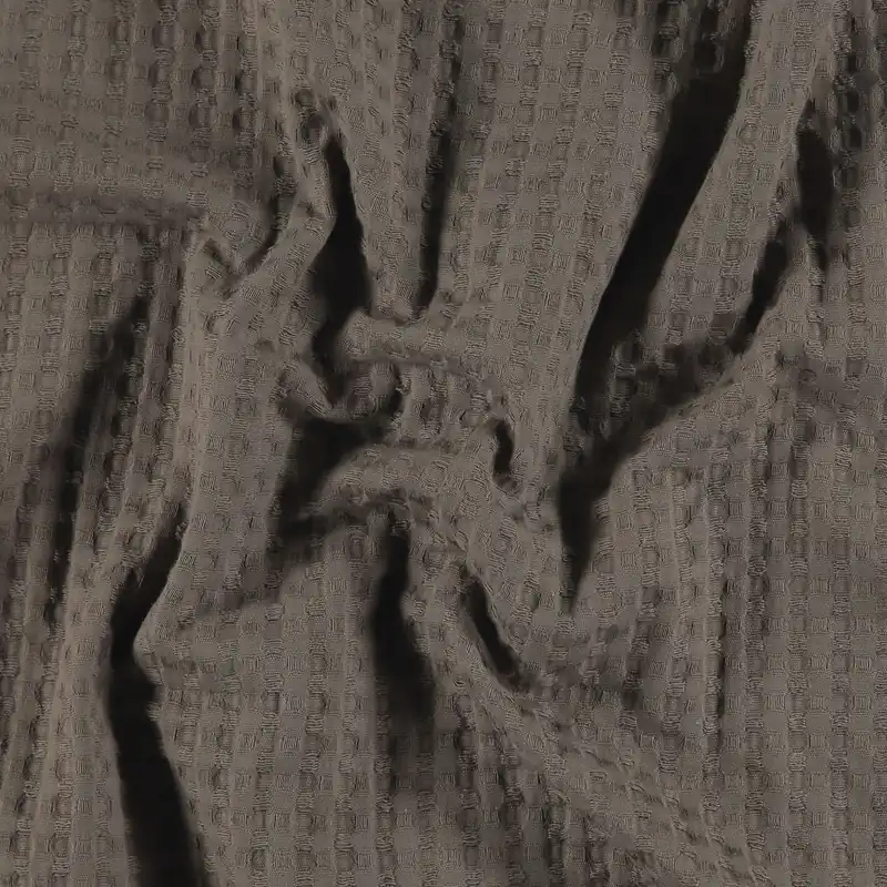 100% Baumwolljacquard mit Struktur (Waffelpique), warmwalnuss Rabatt