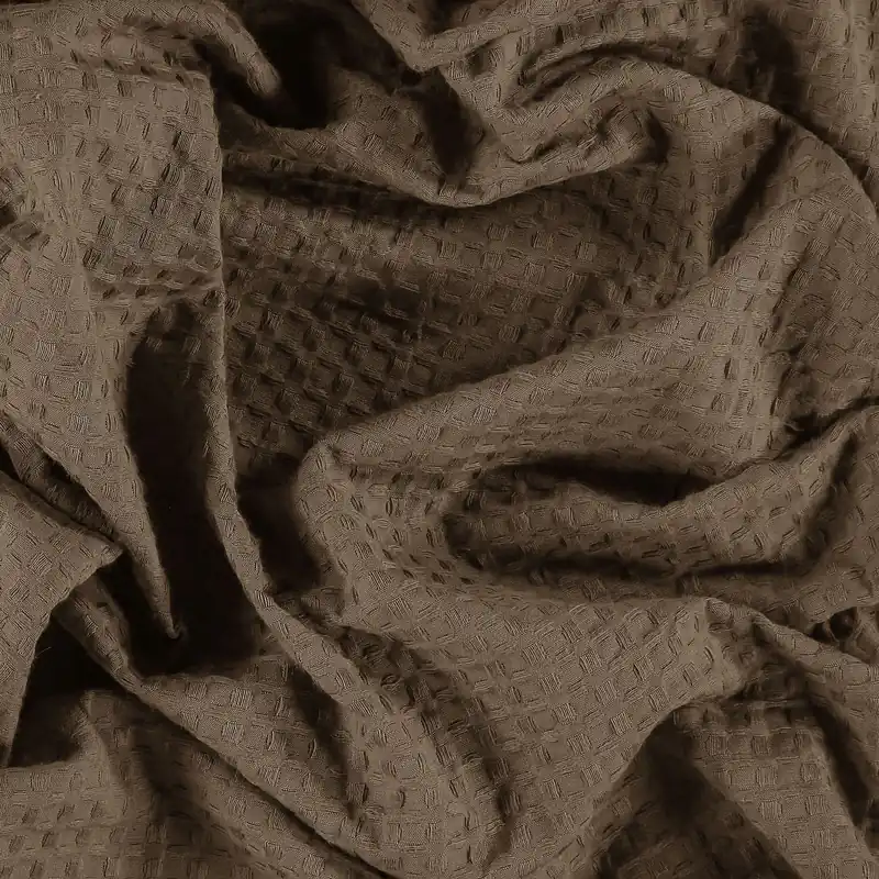 100% Baumwolljacquard mit Struktur (Waffelpique), hellwalnuss Finale Aktion