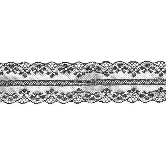 Spitze Nylon - 38mm - Black Beliebt