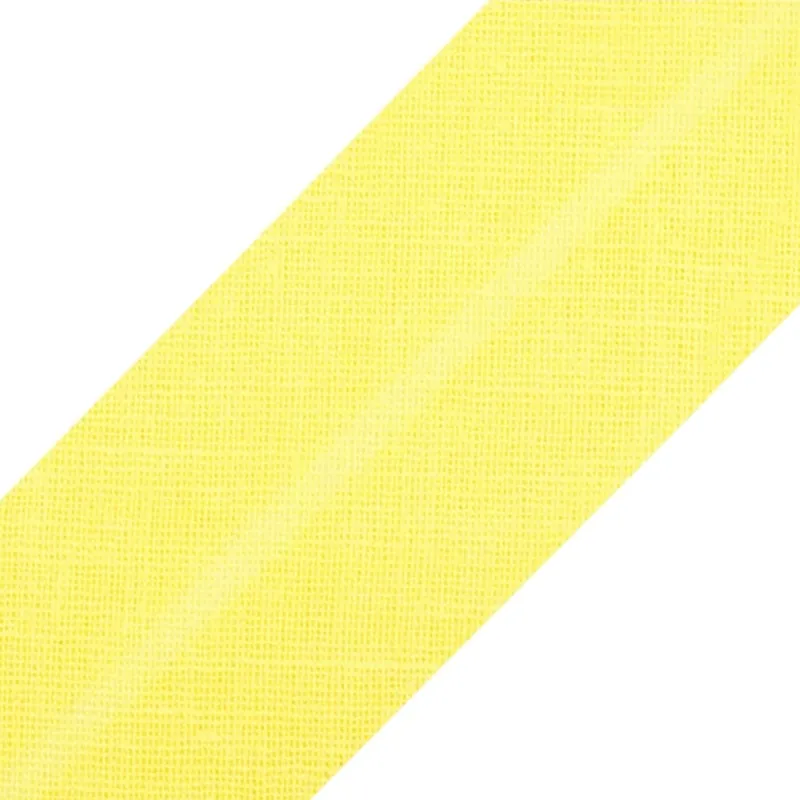 1 Meter Schrägband Meterware uni Gelb Geprüft