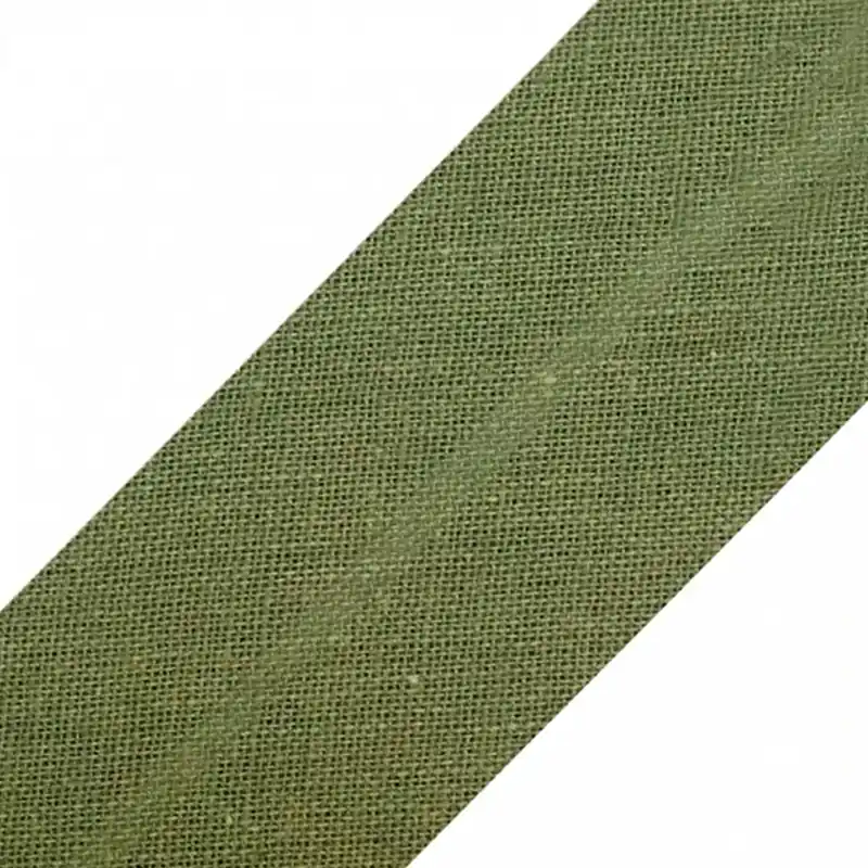 1 Meter Schrägband Meterware uni Khaki Gratis Versand