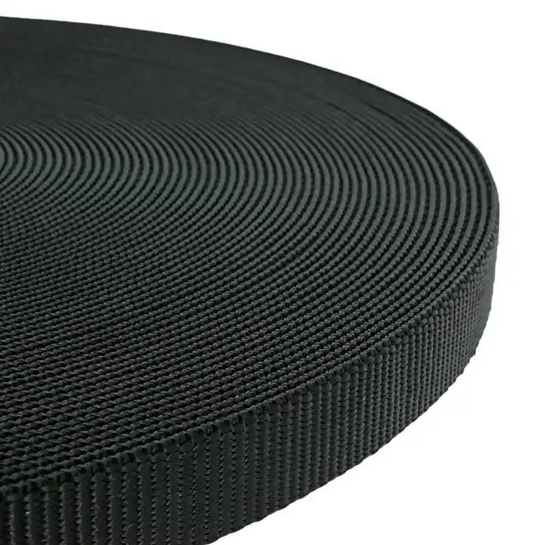 *REST* 1 m - Gurtband - schwarz - 20 mm - Dicke 1,6 mm Super-Preis