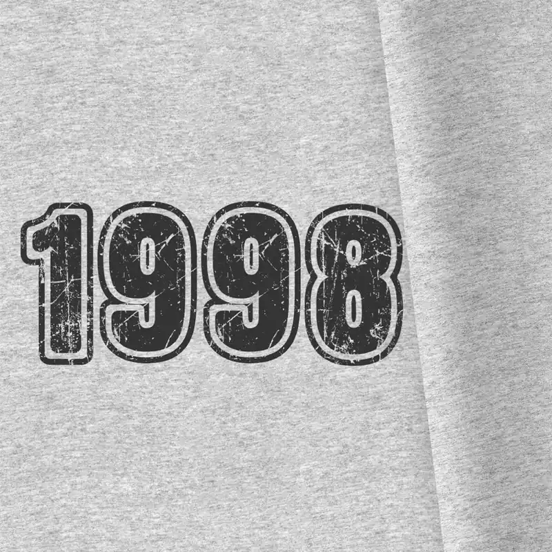 (XL) PANEL + Kombistoff Jahreszahl "Grau", Sweat grau meliert Mengenrabatt