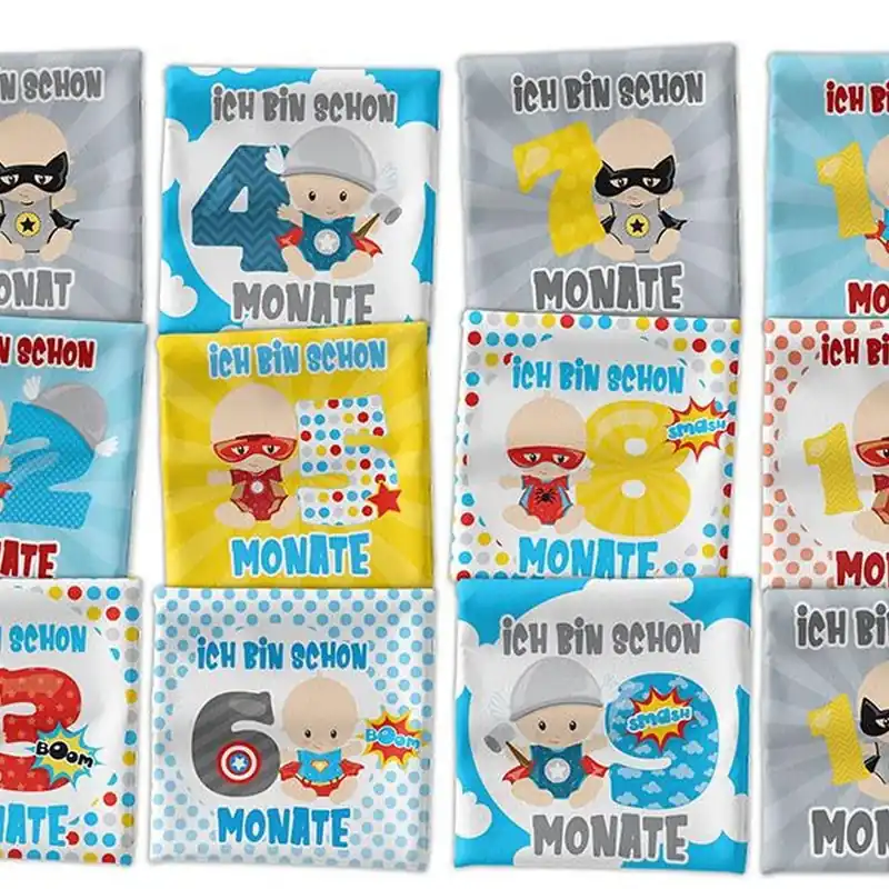 *SET* Bio-Jersey MONATS- Panel 1-12 Monate, cool Boy Online Kaufen