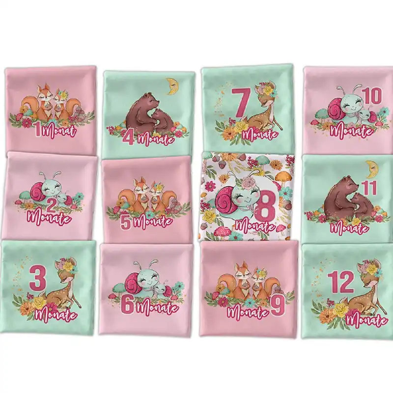 *SET* Bio-Jersey MONATS- Panel 1-12 Monate, Herbstglanz Exklusiv