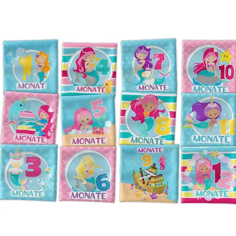 *SET* Bio-Jersey MONATS- Panel 1-12 Monate, Meerjungfrau Gleich Bestellen