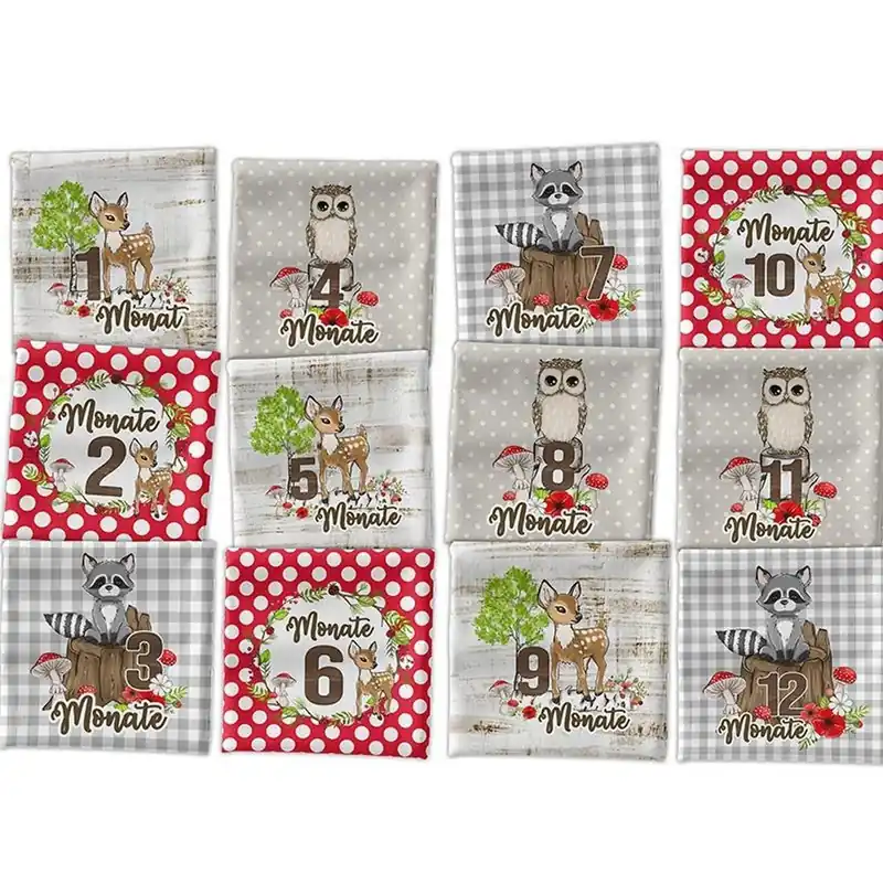 *SET* Bio-Jersey MONATS- Panel 1-12 Monate, Rehkitz Direktkauf