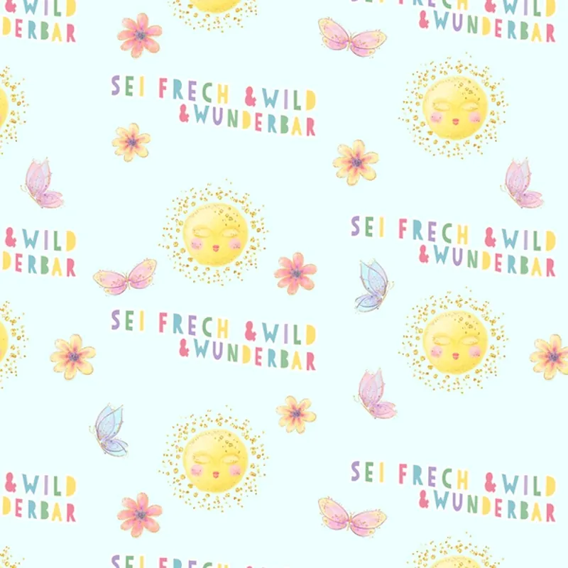 .Bio-Jersey, frech, wild, wunderbar, aqua, Baumhaus adventure Neuheit