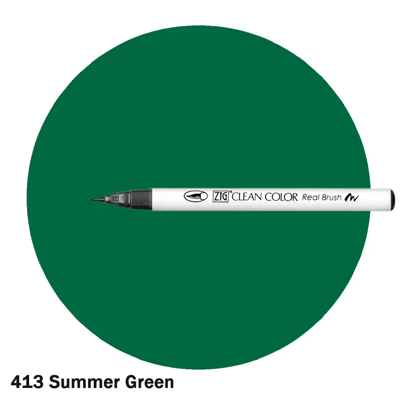 ZIG Clean Color Real Brush Marker Summer Green Im Trend