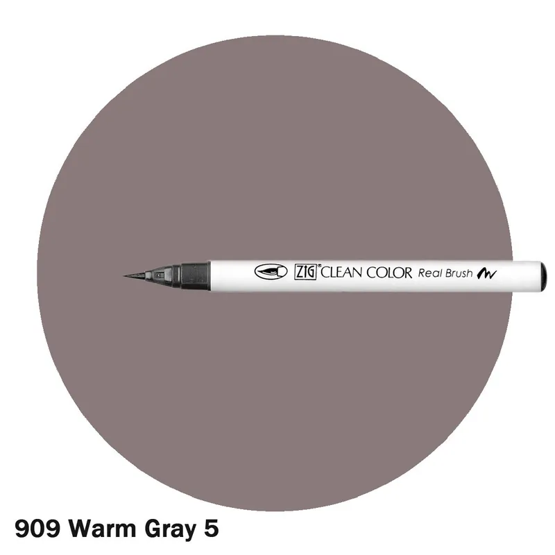 ZIG Clean Color Real Brush Marker Warm Gray 5 Neu